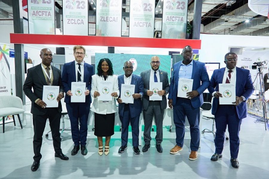 AfCFTA ASSOCIATION OF COMMODITIES EXCHANGES (A-ACX) ESTABLISHED FOR ADVANCEMENT AND COLLABORATION THROUGH AN MOU SIGNED AT THE INTRA-AFRICA TRADE 2023 IN CAIRO image