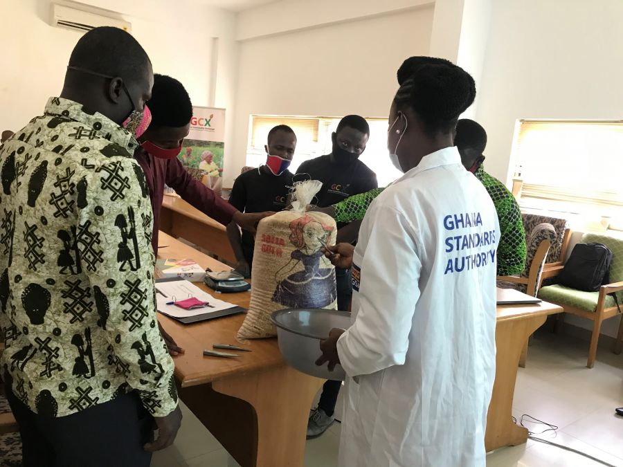GHANA COMMODITY EXCHANGE FIELD STAFF TRAINED ON GRAIN GRADING BY GHANA STANDARDS AUTHORITY image