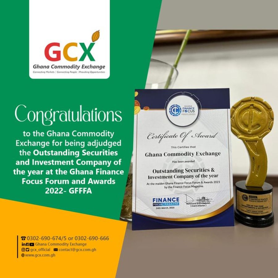 GCX AWARDED OUTSTANDING SECURITIES AND INVESTMENT COMPANY OF THE YEAR image
